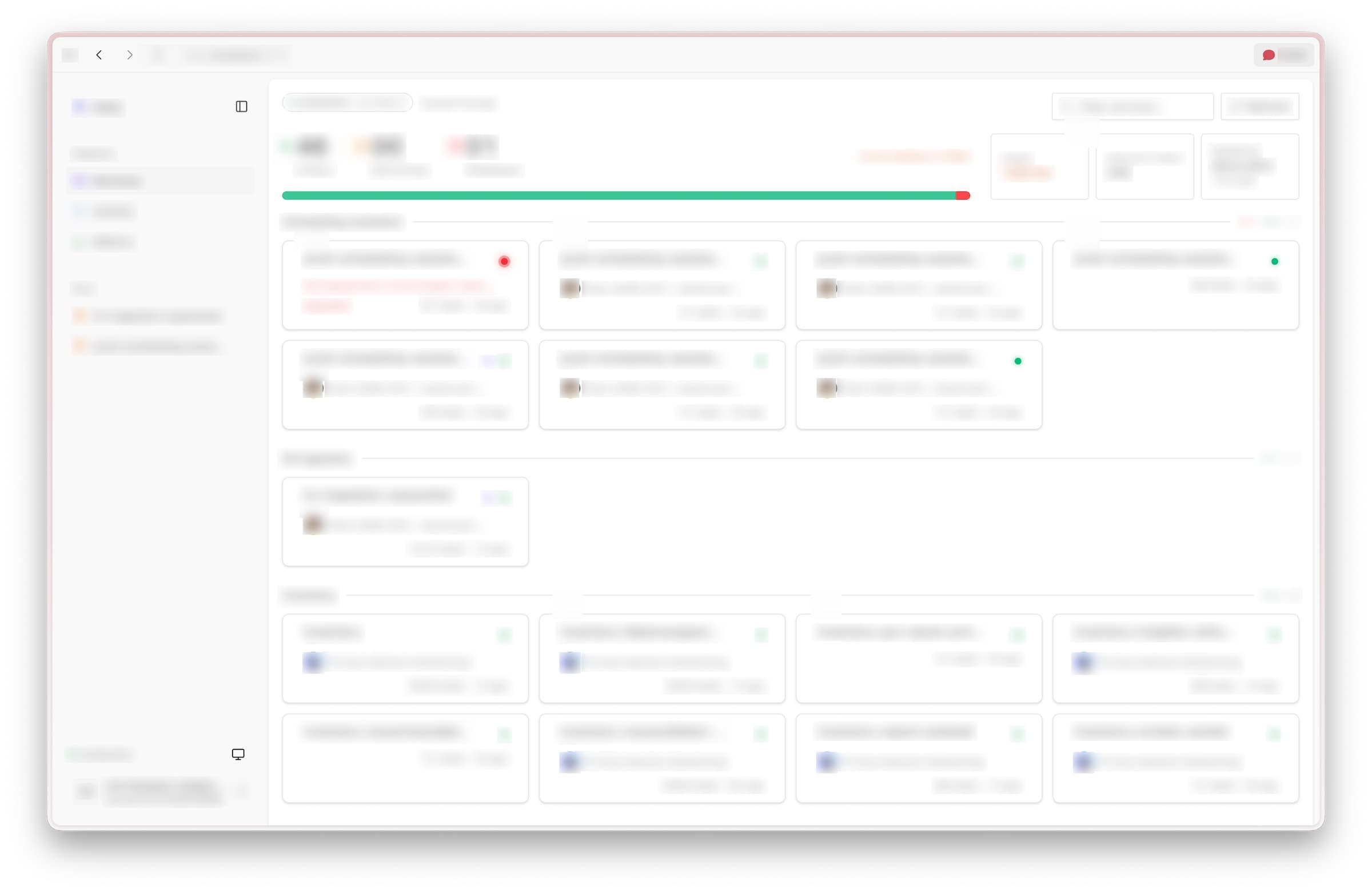 maki fleet dashboard: ECS service cards grouped by app, with 46 stable, 0 deploying, and 1 degraded, plus tasks and reserved capacity.